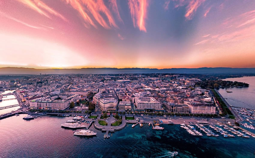 海边城市全景效果展示